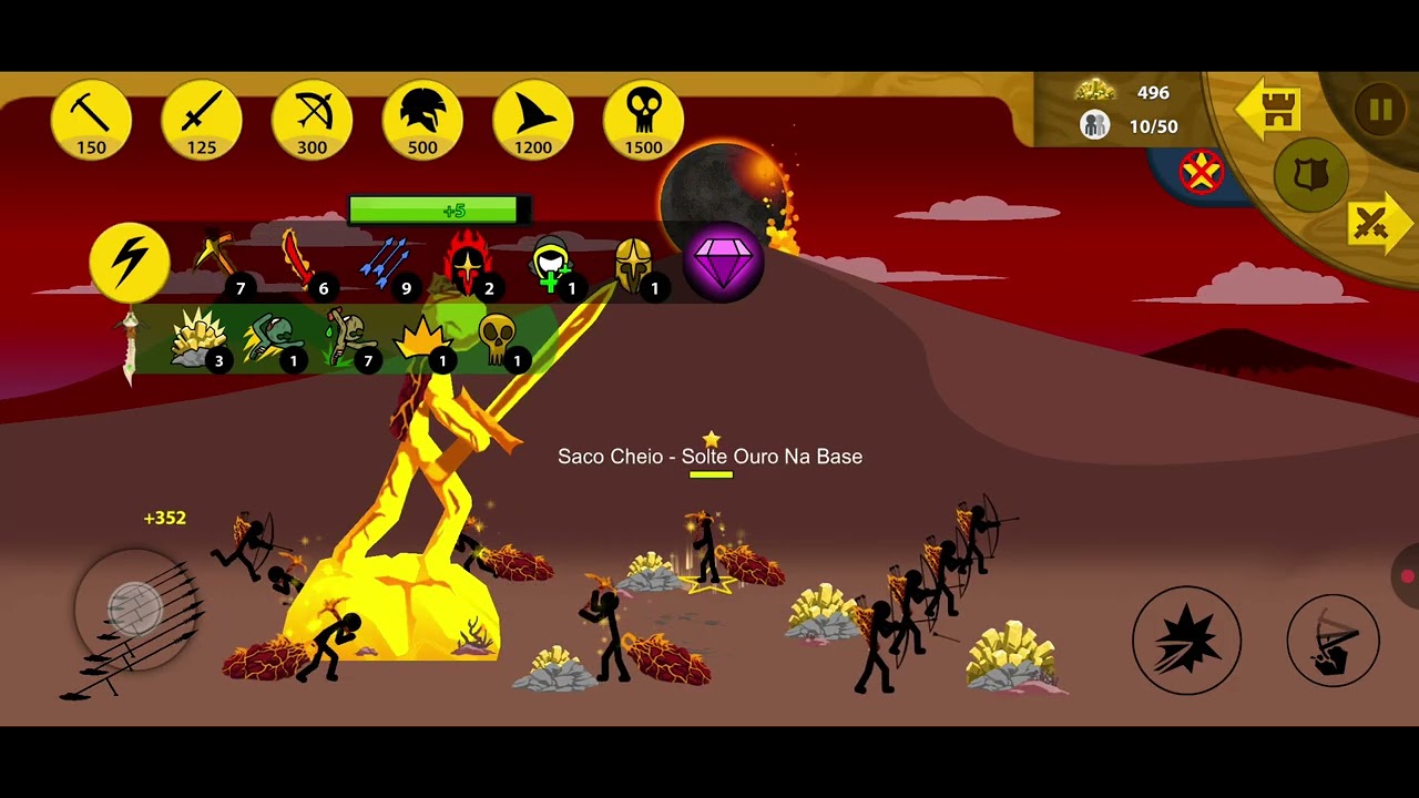 Tentando passar da fase de lava só com Archidon. Consegui?: stick war Legacy 