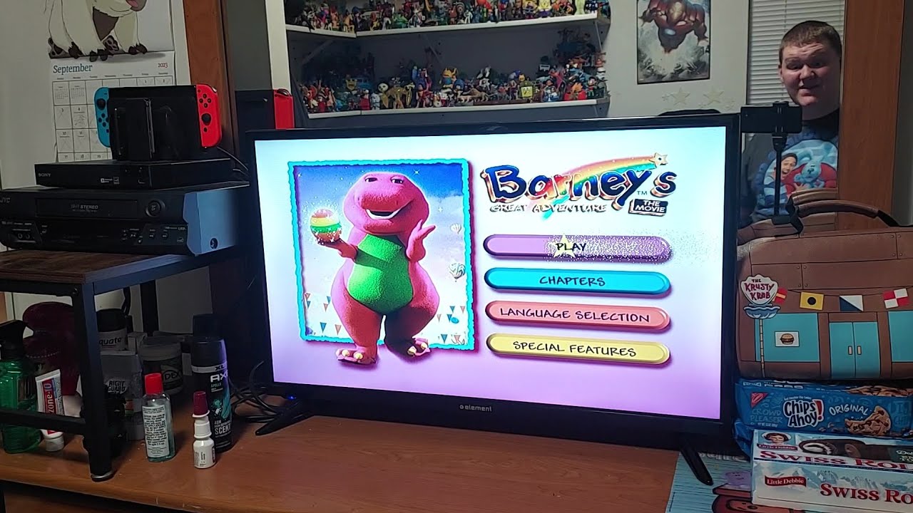 Menu Walkthrough Of Barney's Great Adventure The Movie DVD From 2003 (2016 Reprint)🦖🚜