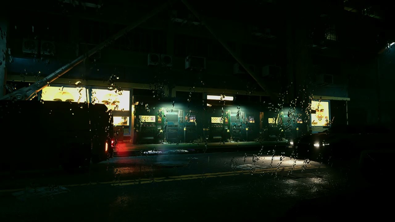 Cyberpunk Rain & Police Radio Chatter  10 Hours Night City Window Ambience