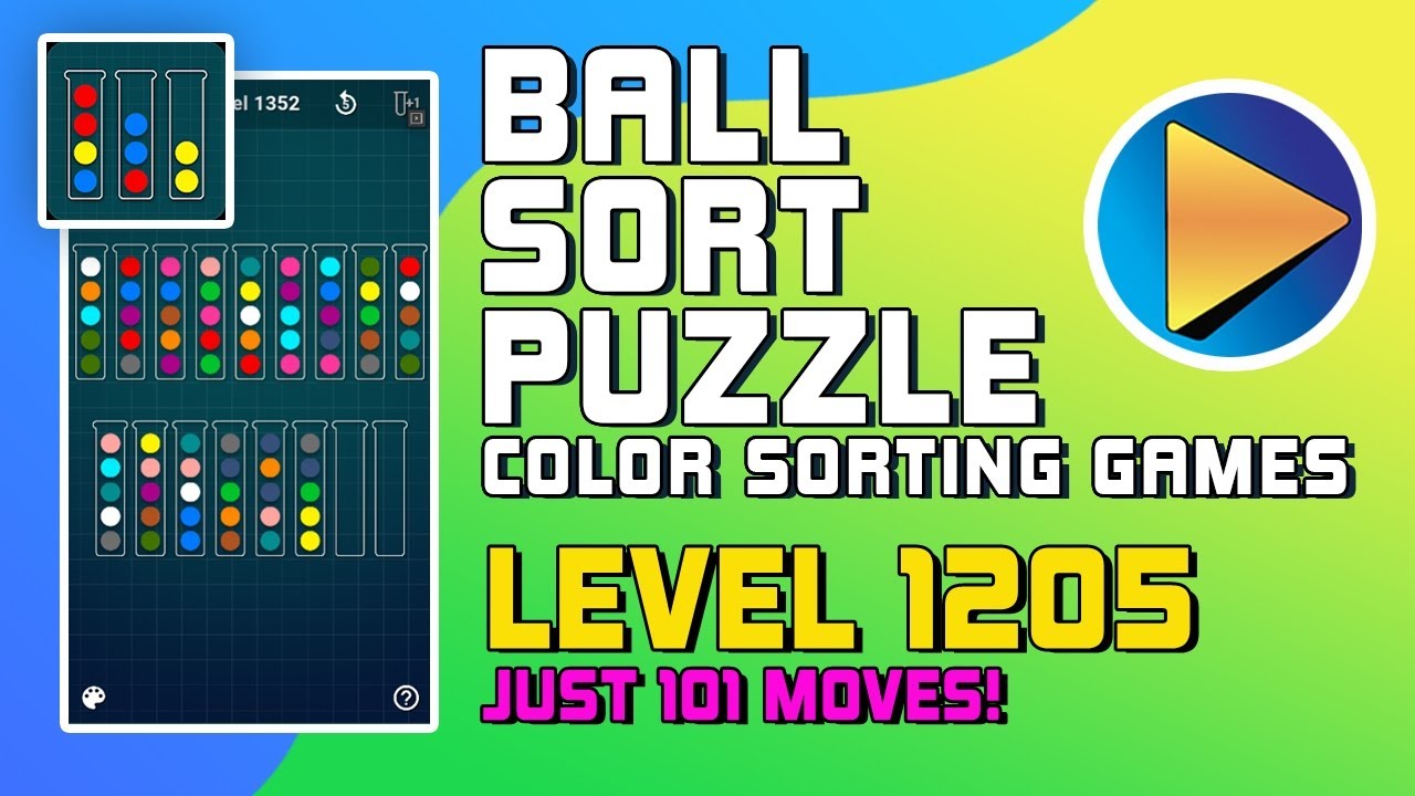 Ball Sort Puzzle - Color Sorting Games Level 1205 Walkthrough [101 Moves!]