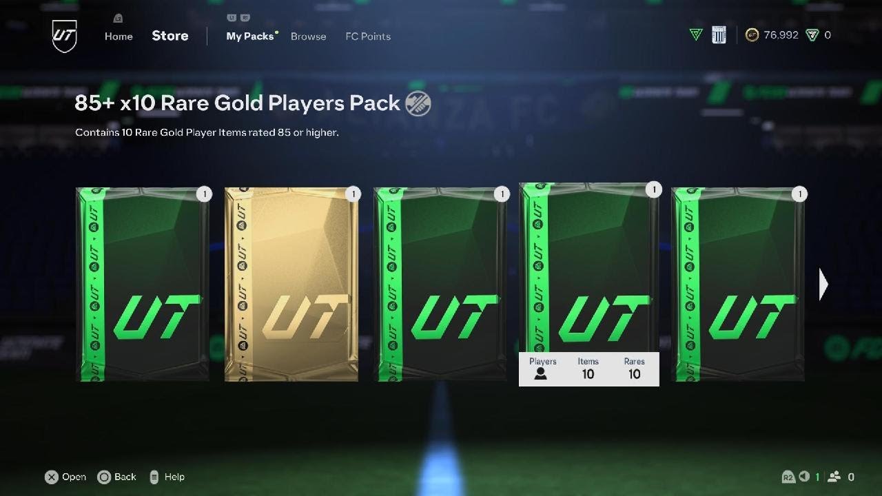 85+&times;10 RARE GOLD PLAYERS PACK EA SPORTS FC 25