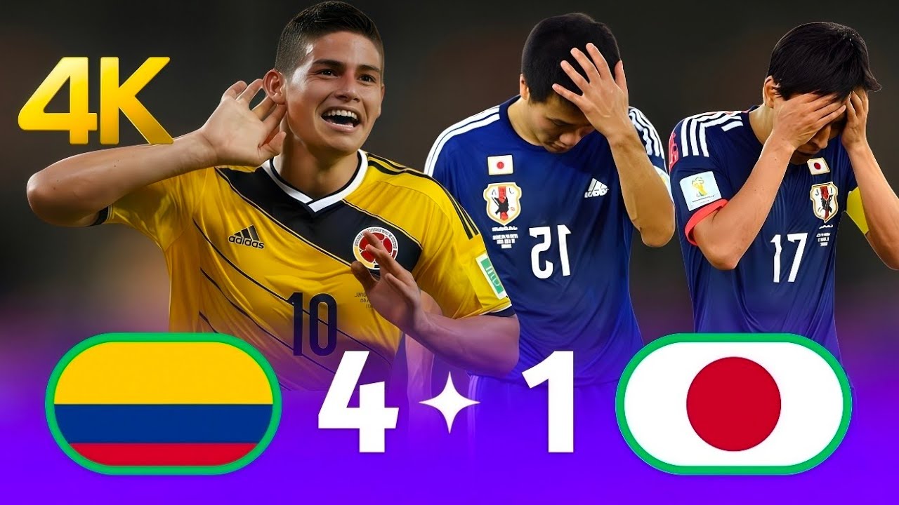 كولومبيا 🇨🇴 اليابان 🇯🇵 خميس رودريغيز يهين ساموراي كأس العالم 2014 وجنون حفيظ دراجي جودة خرافية 4k