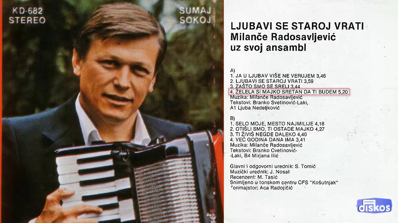 Milance Radosavljevic - Zelela si majko sretan da ti budem - (Audio 1982)