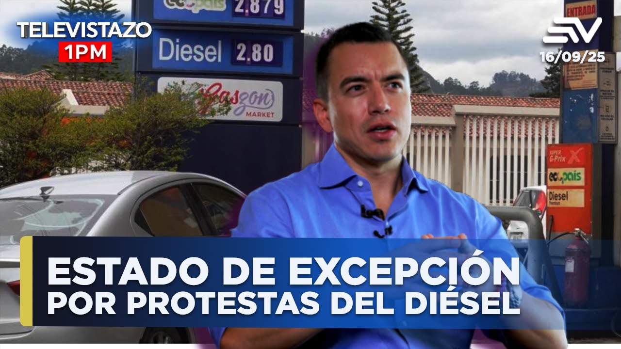 Noboa decreta estado de excepción por protestas del diésel | Televistazo 1PM #ENVIVO🔴NOTICIAS ECU