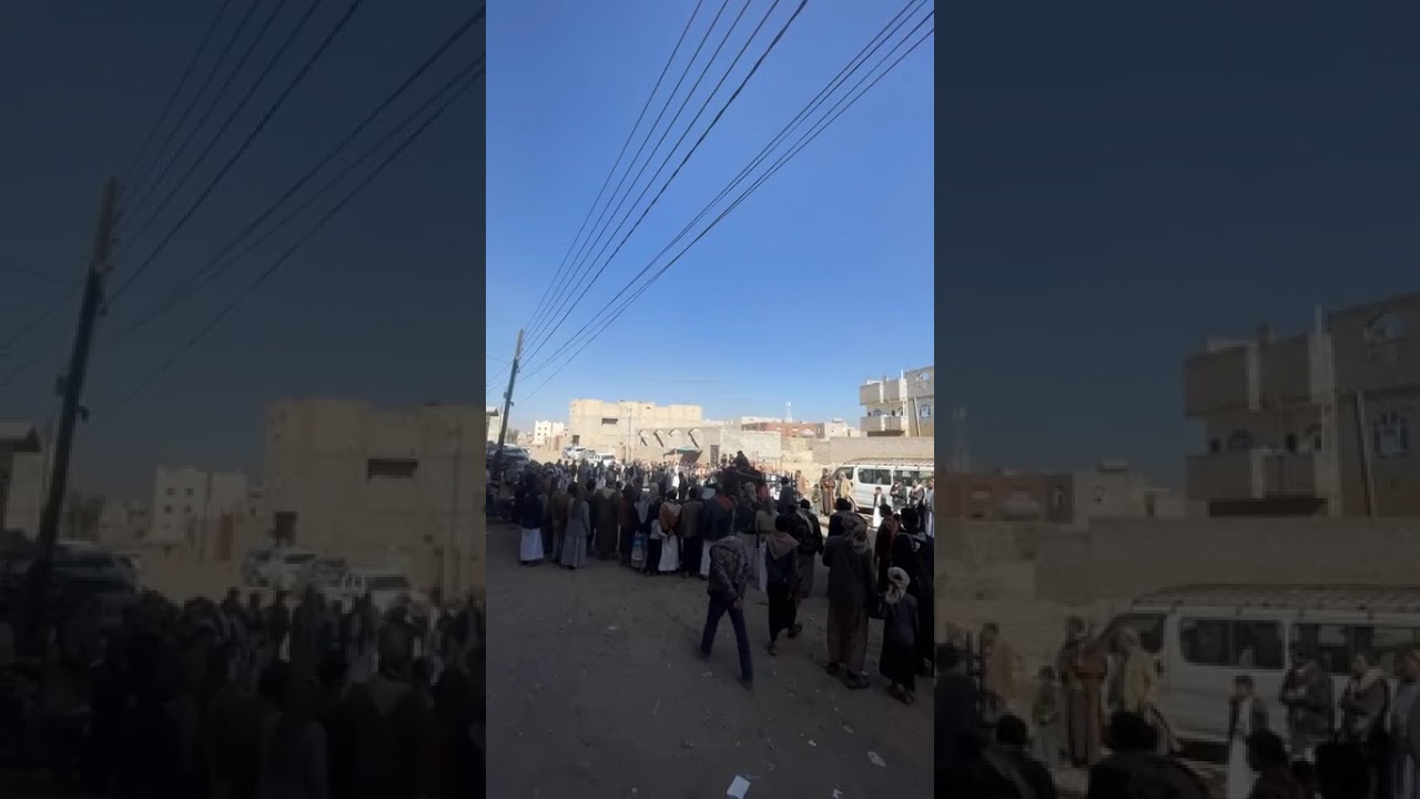 موقف تحكيم بيت دجانه وبيت المروني ل بيت البغوش في صنعاء بني الحارث  حيث تم العفو بيض وجيههم 