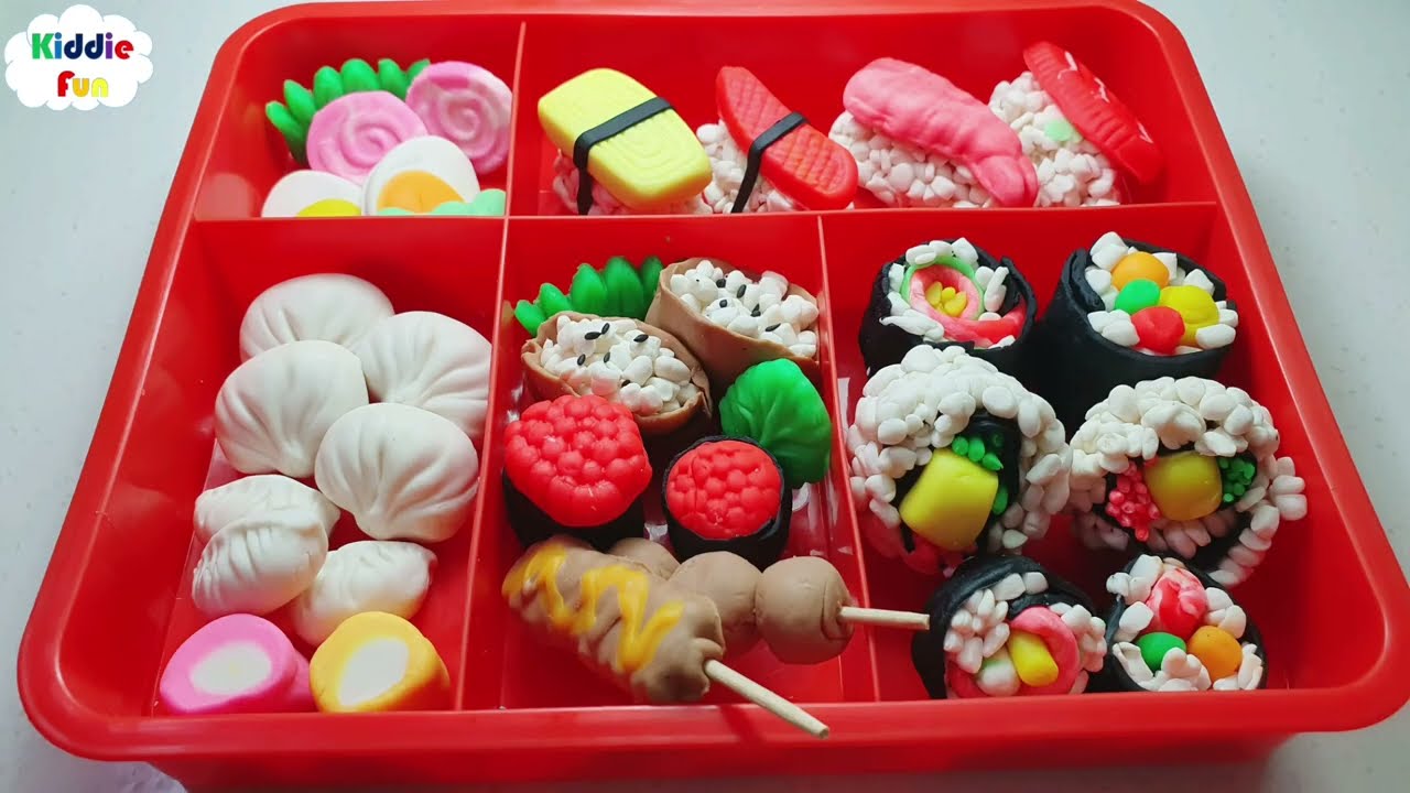 Playdoh Kitchen Sushi Lunch Box Fun Activity 플레이도우 키친 스시 런치박스 만들기