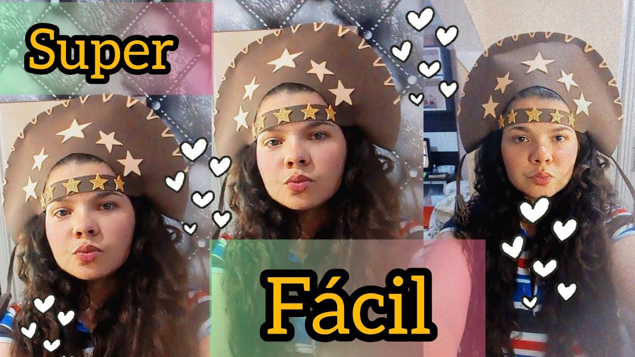 DIY como fazer chapéu de Cangaceiro 🌵lapião é Maria bonita🌵de e.v.a Super fácil💚Parte 1.