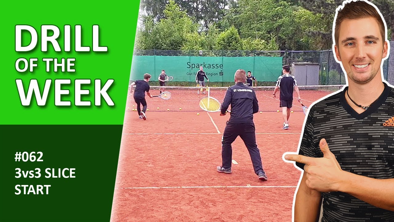 Great Tennis Fun Drill For 6 Players Backhand Slice | 