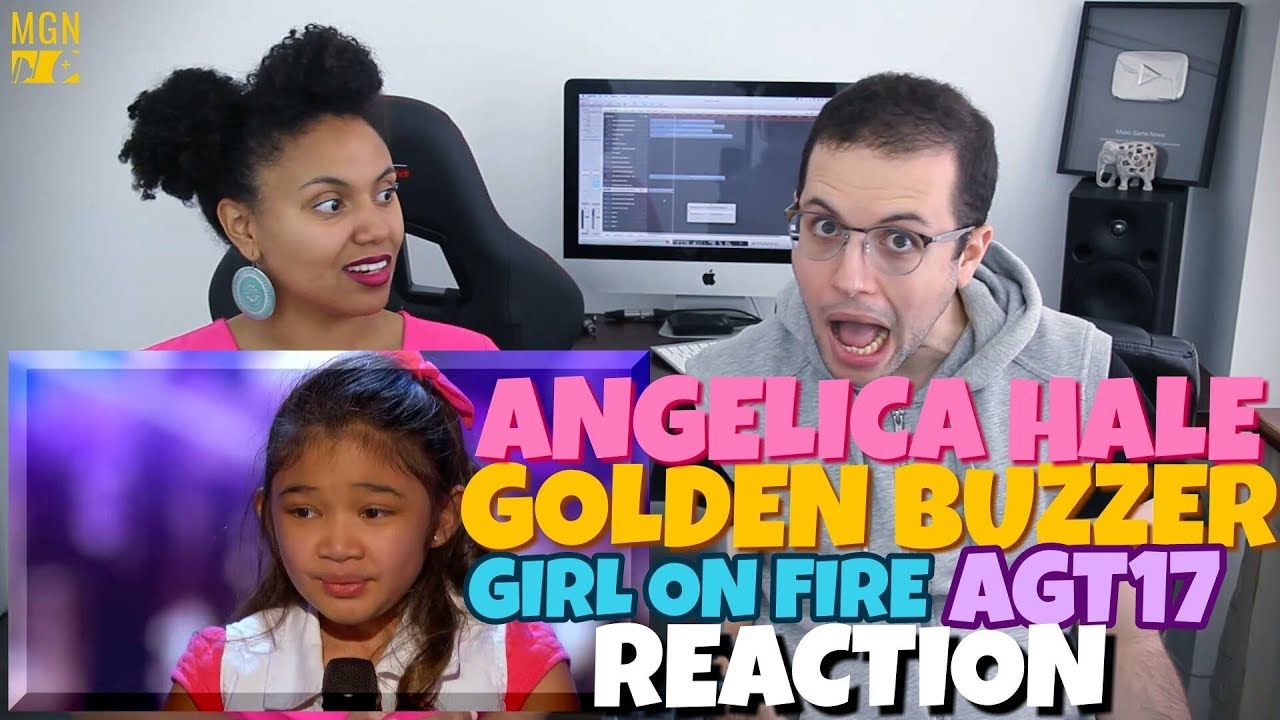 Angelica Hale - Girl On Fire | Golden Buzzer | America's Got Talent 2017 | REACTION