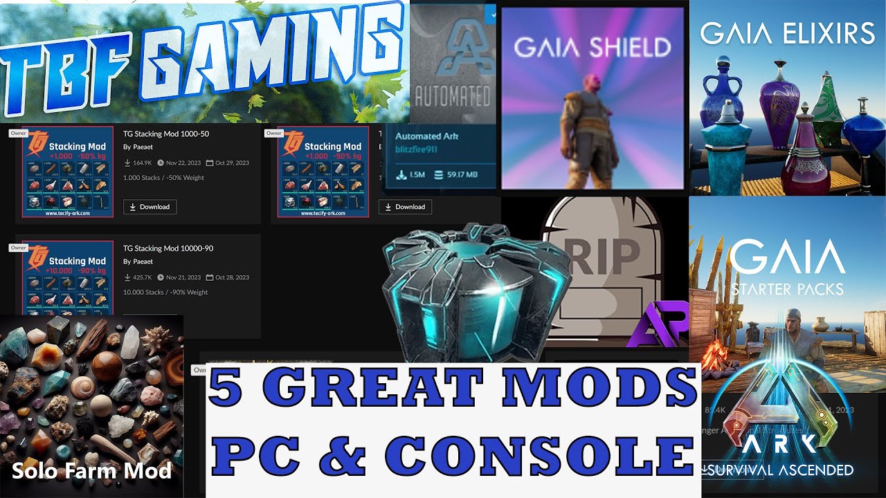 5 + Mods You should try on Ark Survival Ascended | Console and PC Crossplatform mods