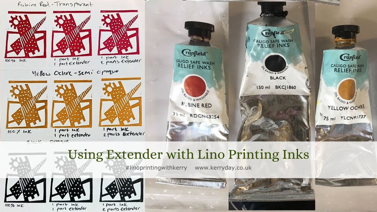 Using Extender with Lino Printing Inks