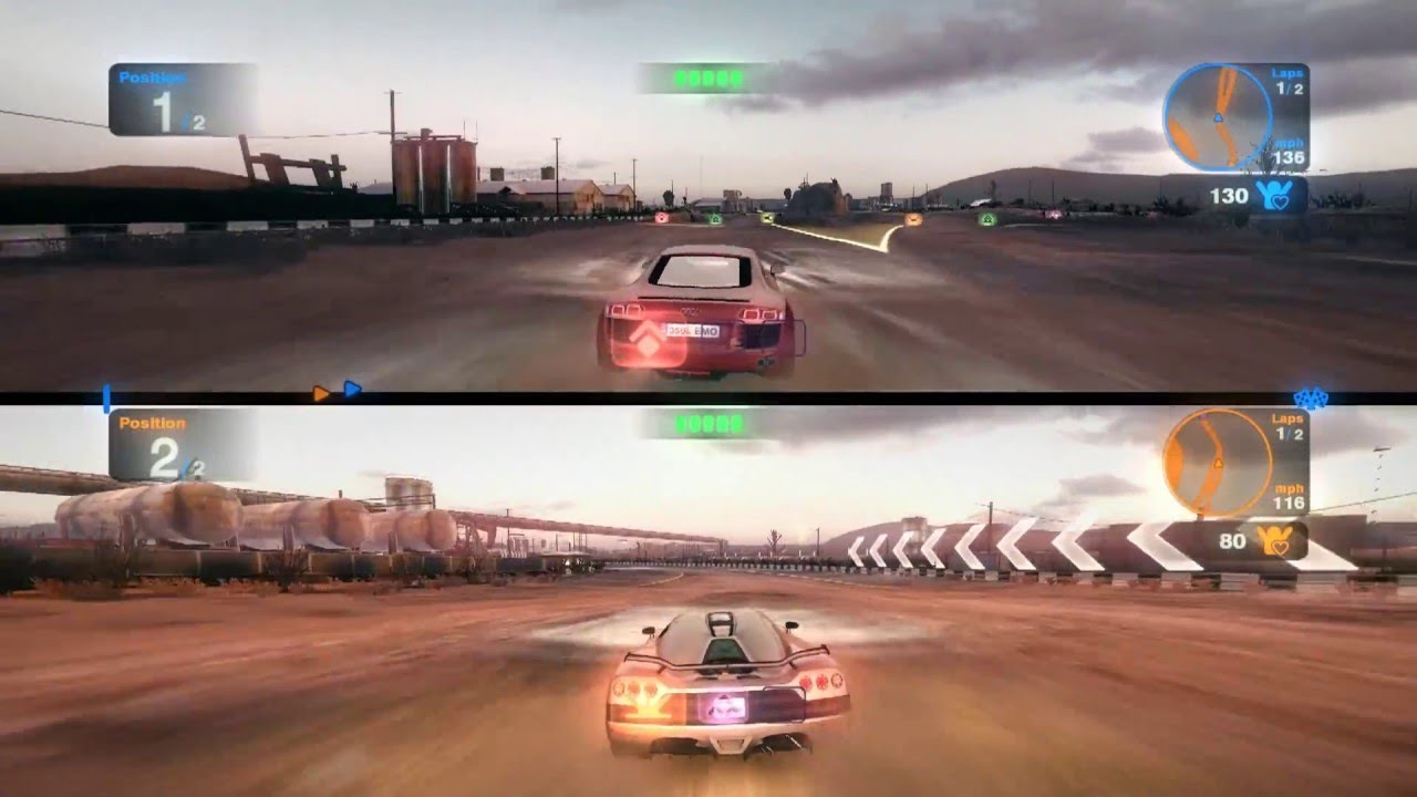 BLUR Splitscreen 2 Players PC at 1080p