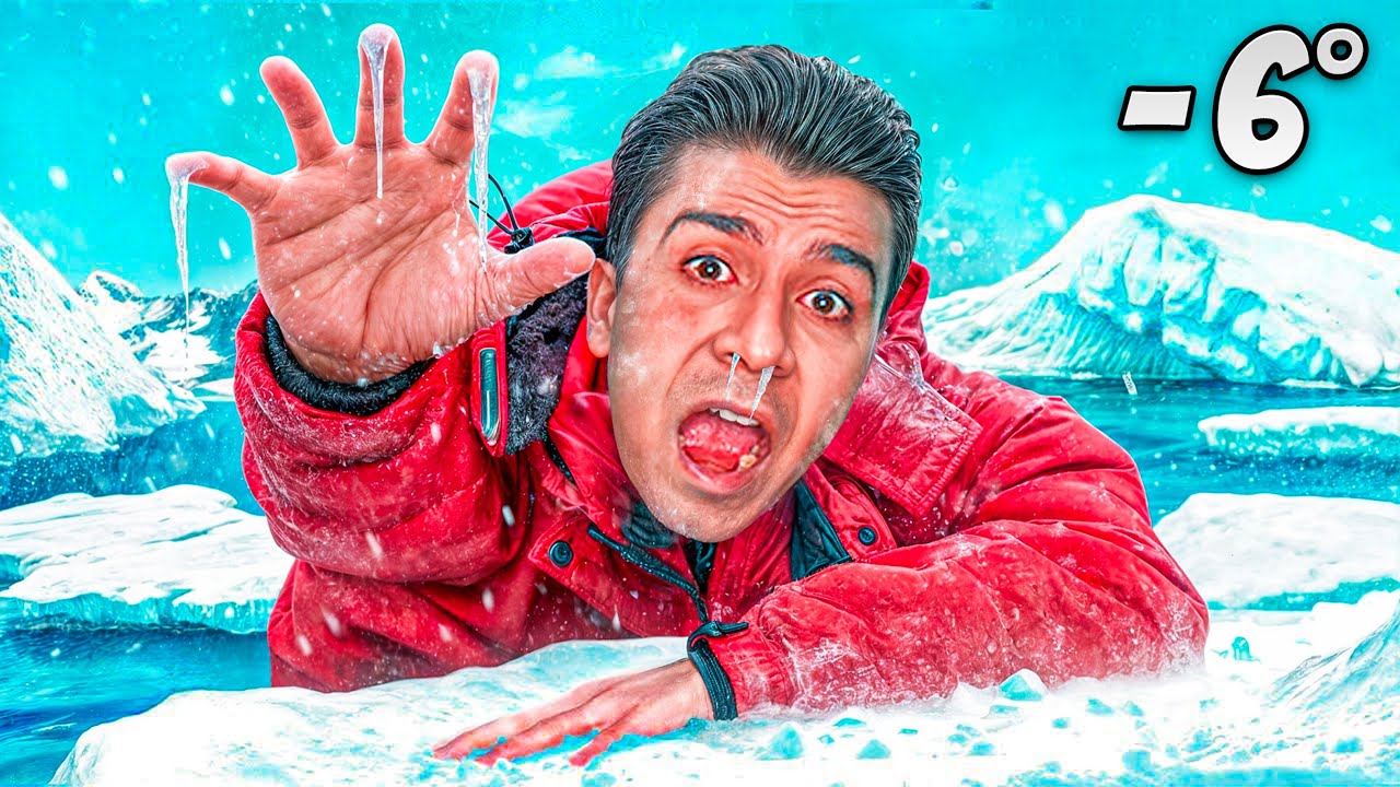 تو برف خونه ساختم!! یک روز در یخبندان و برف زندگی کردیم❄️
