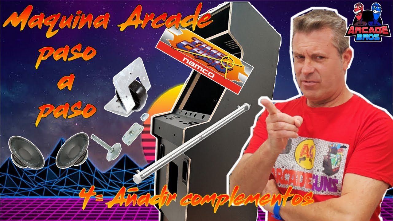 Haz tú máquina arcade paso a paso - Tutorial Paso 4: Añadiendo led, ruedas, altavoce y Marquesina