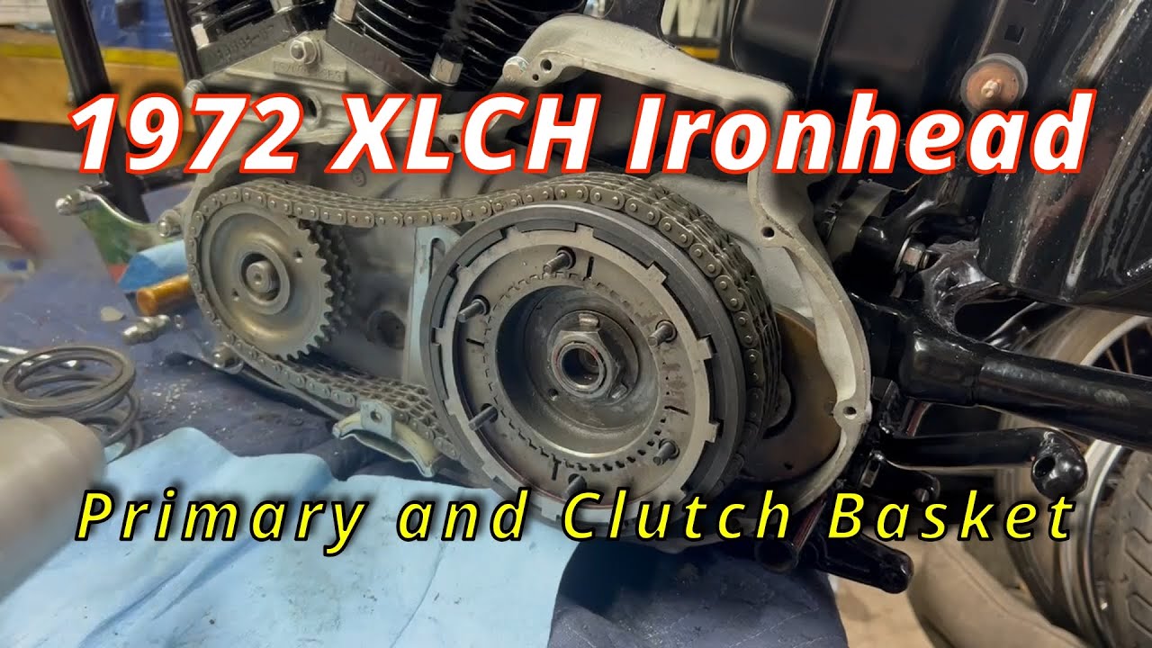 72 XLCH Ironhead: Primary, Clutch Basket, and Chain Tensioner