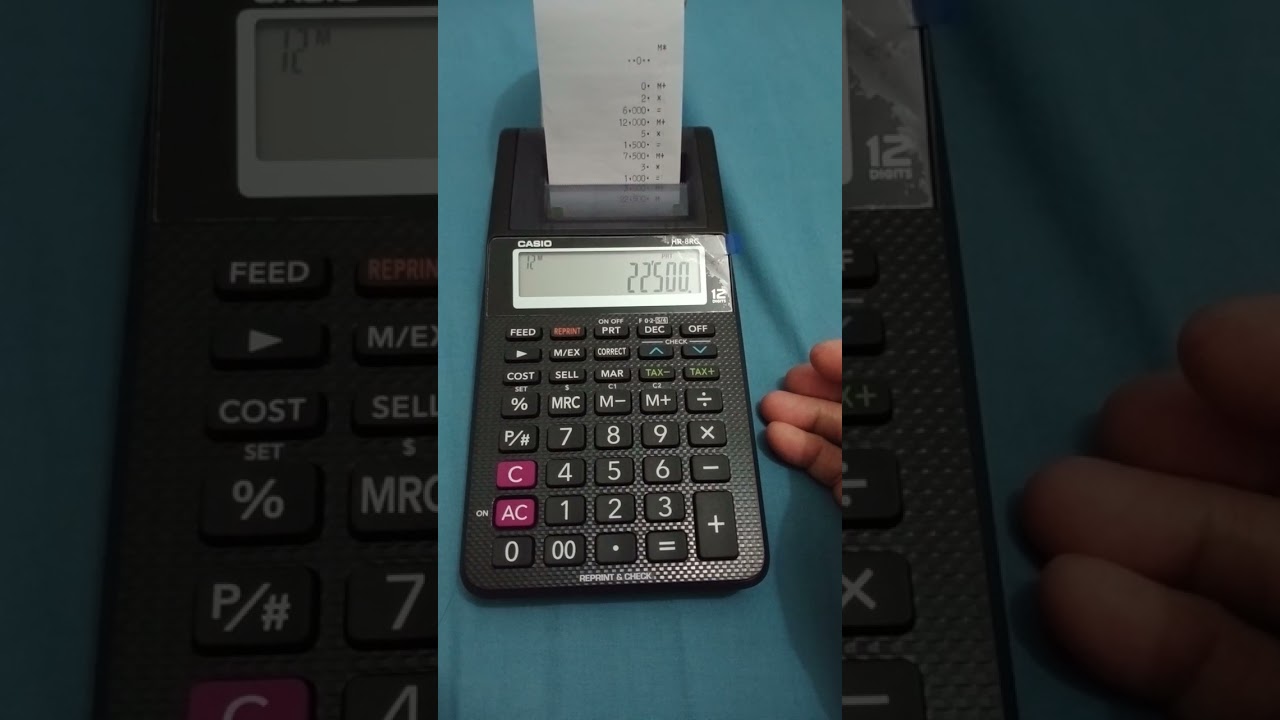 Berhitung dengan menggunakan kalcukalotor print CASIO HR-8RC TOKO BALQIS  Pondok Gede