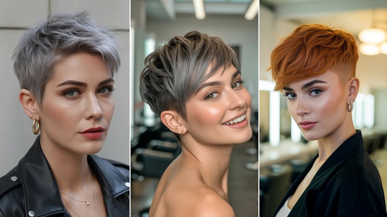 Grey Hair Cuts Over 50 Short Grey Hair Ideas #pixiehair Feminine Pixie Haircut Pixie Cuts For Fine