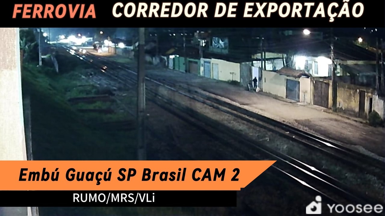 TREM AO VIVO EMBÚ GUAÇÚ SP BRASIL  CAM 2