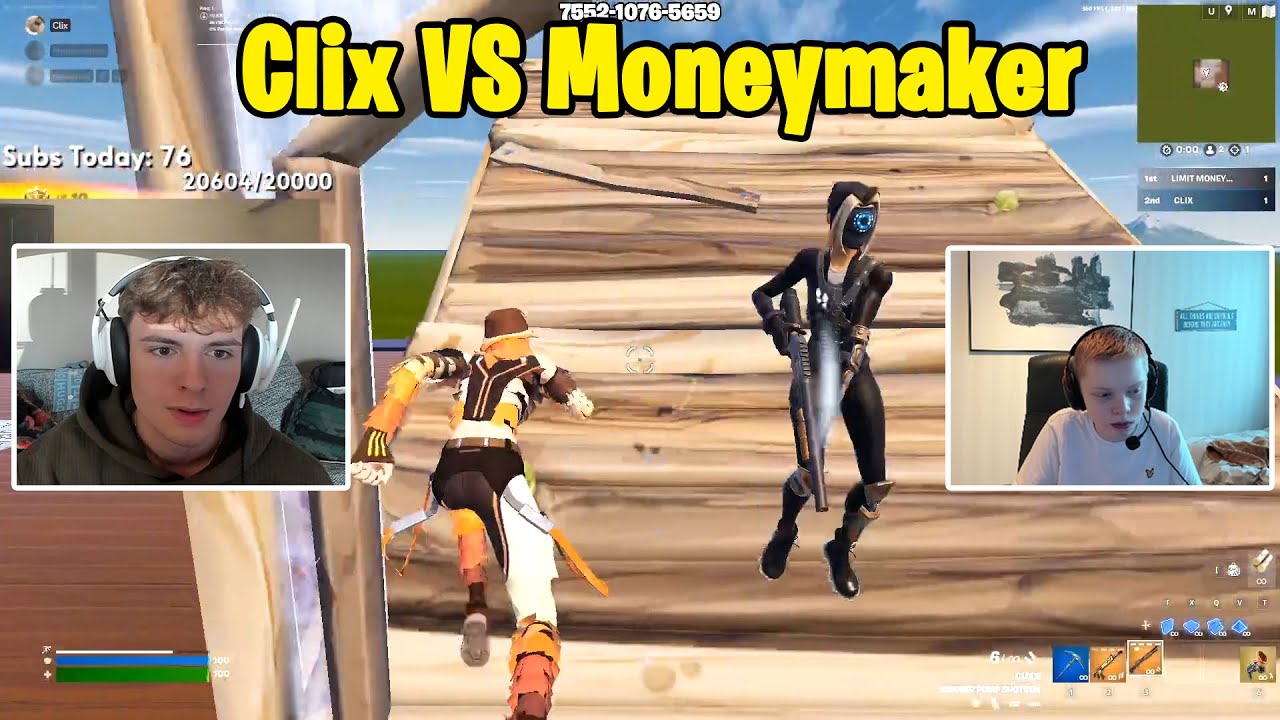 Clix VS Moneymaker 1v1 TOXIC Buildfights