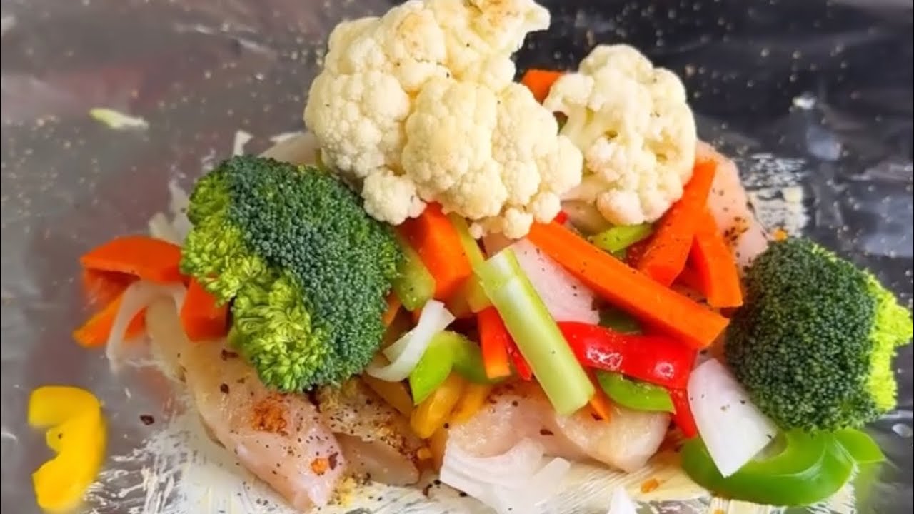 Empapelado de pechuga de pollo al vapor / Cocinando A la Periqué