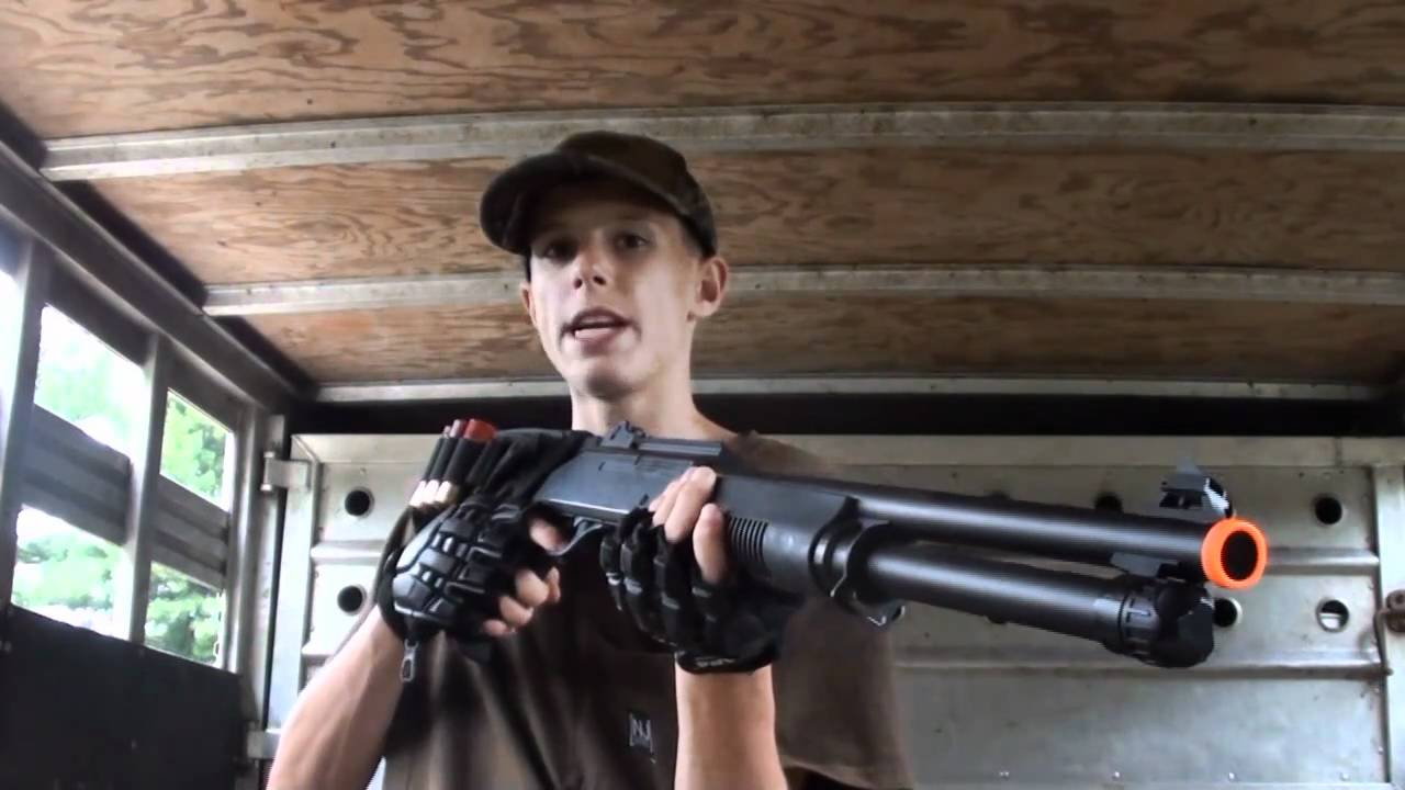 DE M56DL Tri - Shot Airsoft Shotgun Chrono