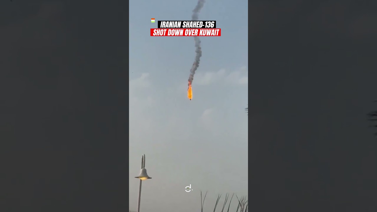Shahed-136 Shot Down Over Kuwait!🤯 #shorts