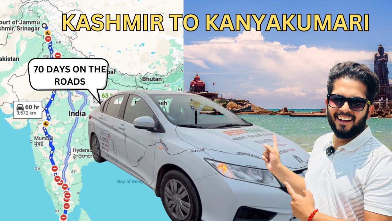 KASHMIR TO KANYAKUMARI ROADTRIP IN HONDA CITY|70 DAYS ON THE ROADS|20000km BharatMala INDIA ROADTRIP