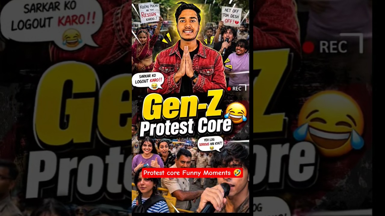 Gen z protest core funny moments🤣 #shorts #jantarmantarprotest #funnyshorts