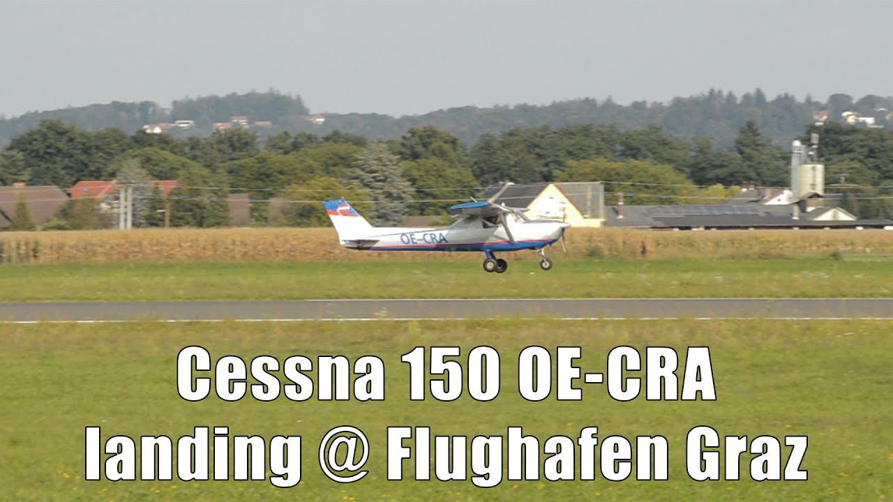 Punitz Flugbetrieb Gesellschaft Cessna 150 landing @ Flughafen Graz | OE-CRA