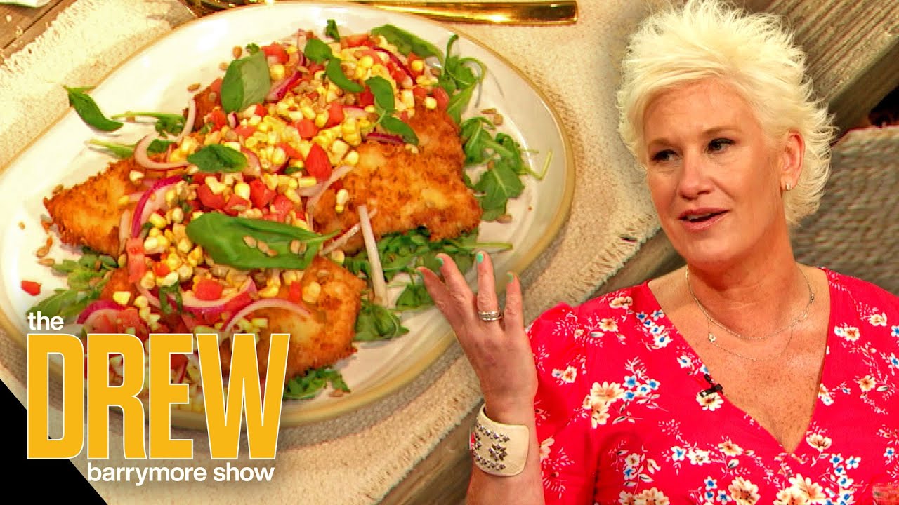 Anne Burrell Teaches Drew How to Make an Easy-Peasy Chicken Milanese | Drew's Cooking School