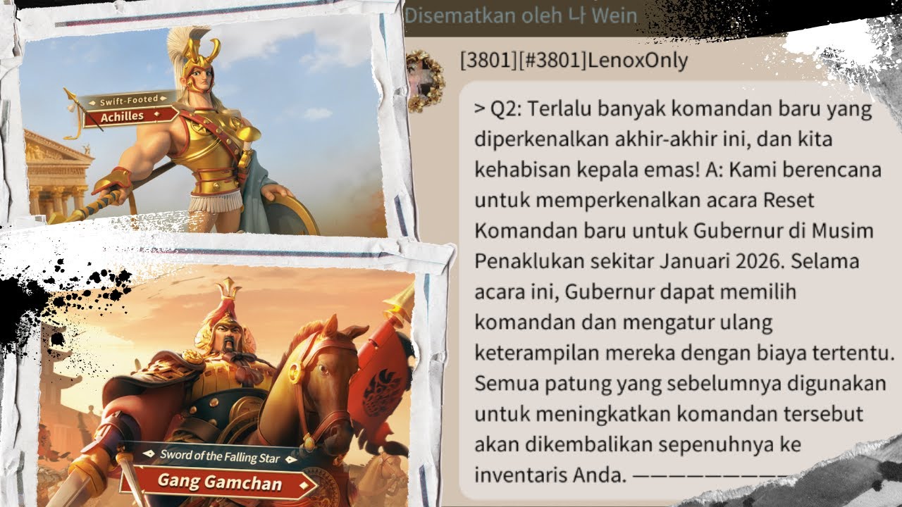 RESET KOMANDAN AKAN DATANG 😱 INI REKOMENDASI KOMANDAN PALING OP DENGAN 3 MARCH 1 ROLE 😎