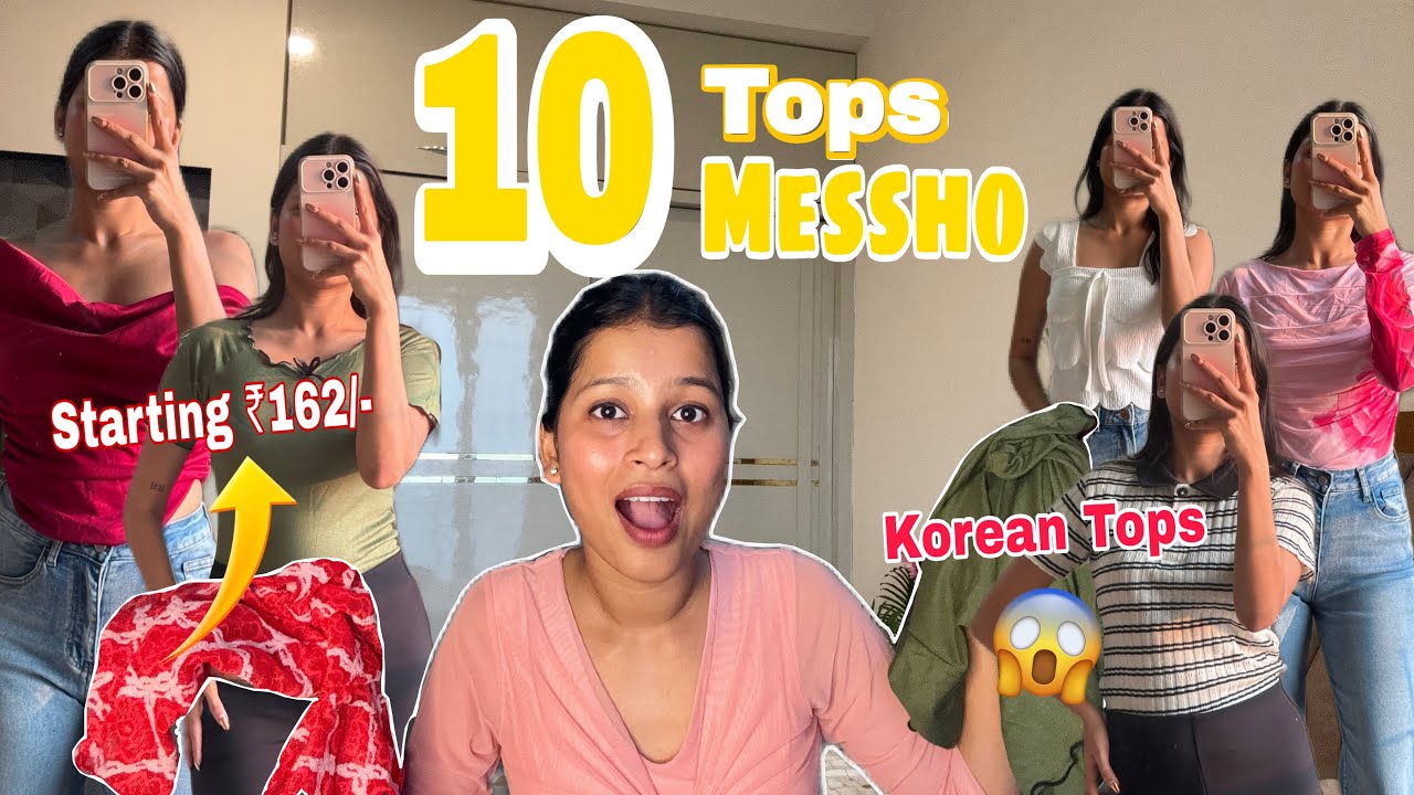 Under ₹500 Korean Tops from MEESHO 😍Are They ACTUALLY Worth It?😳|Try on Haul| Starting ₹162| #meesho