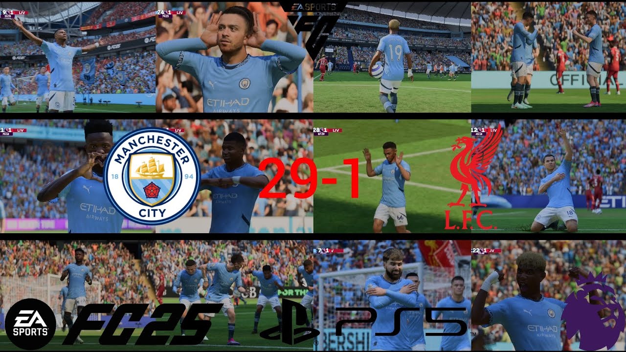 EA Sports FC25 PS5 Slim Gameplay : Manchester City vs Liverpool (2025/26 Premier League)