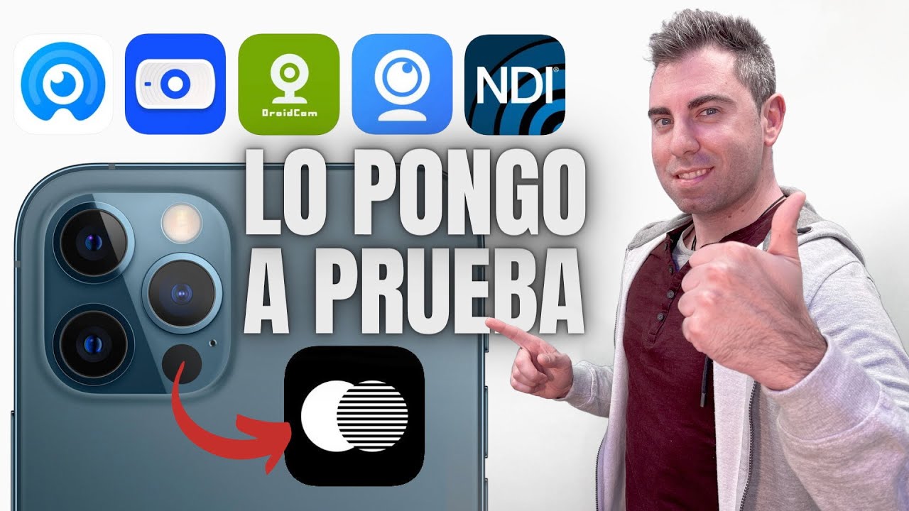 Comparativa de APPs para usar el iPhone como webcam y DESENFOQUE de fondo en VIDEO