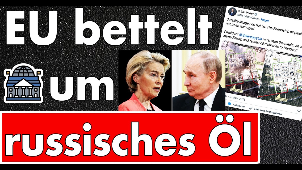 Wie katastrophal muss die Lage sein, wenn von der Leyen sich für russisches Öl einsetzt?