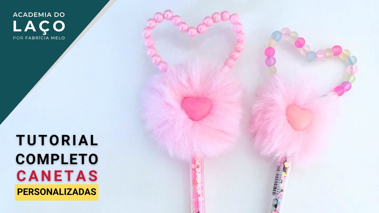Caneta personalizada decorada, passo a passo fácil