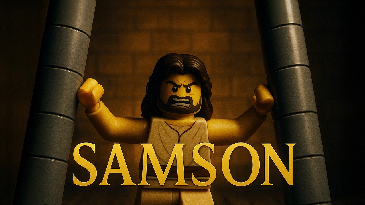 История Самсона | Библейская история из LEGO | Анимация ИИ