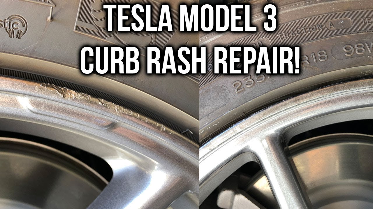 Curb Rash Repair For Your Tesla Model 3