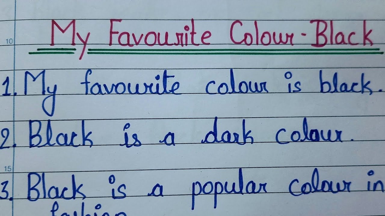 10 lines on my favourite colour black/essay on my favourite colour black in english✍️@ladoodhamaal