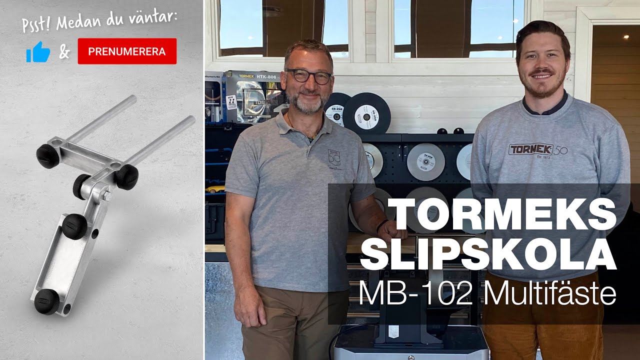 MB-102 Multifäste - utvecklad knivslipning och slipa plan slipfas | Del 20 | Tormek slipskola live