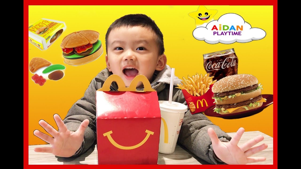 GUMMY FOOD VS REAL FOOD CHALLENGE McDonald's Fries Burgers taste test like Ryan Toysreview!
