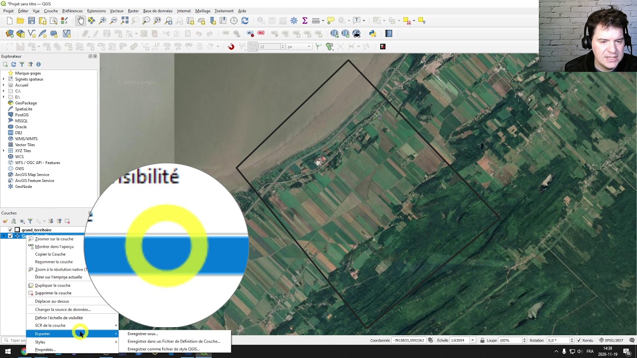 QGIS Importer fond de carte satellite google avec Tile+ et conserver une copie locale de l'image.