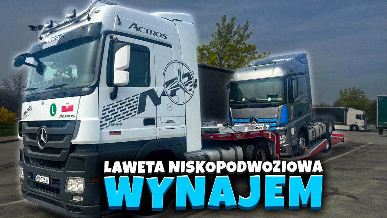 Odbi&oacute;r nowej naczepy I Niskopodwozi&oacute;wka FGM I Pierwszy załadunek I Transport uszkodzonego Actrosa