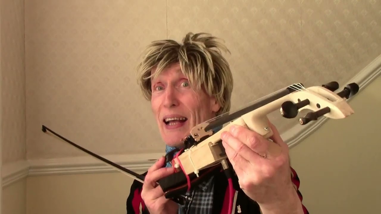 Zip's homemade electric violin