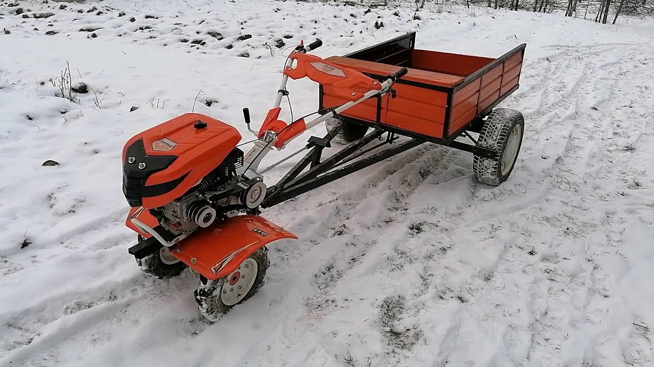 La zăpadă cu motocultorul Ruris 701ks