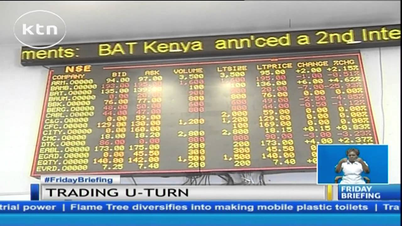 Tradings at Nairobi Securities Exchange take a U-turn