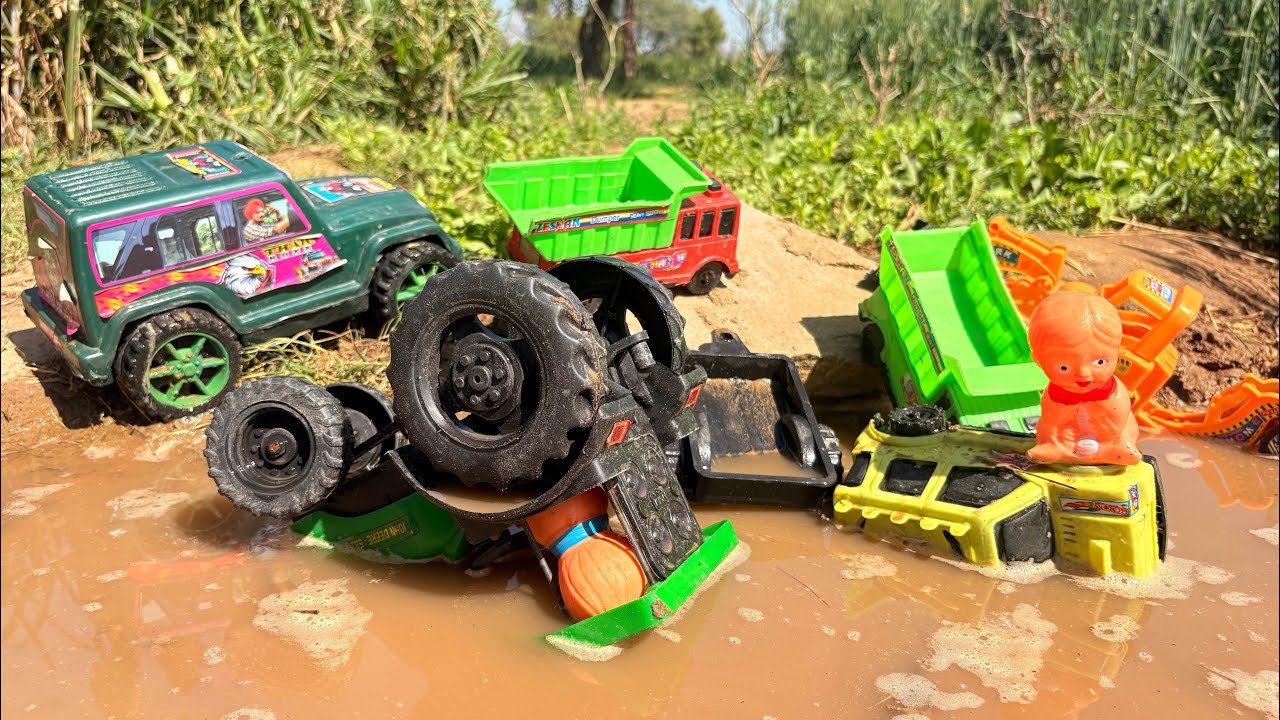 शैतानों की तालाब में हुआ हमला😱| mini tractor 🚜 MahendraThar | kitchen | dumper | mini car 🚗 |jcbtoy