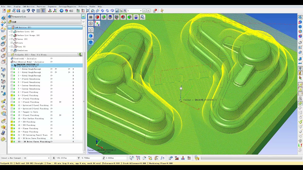 WorkNC：3D Drive  Curve  Finishing#19