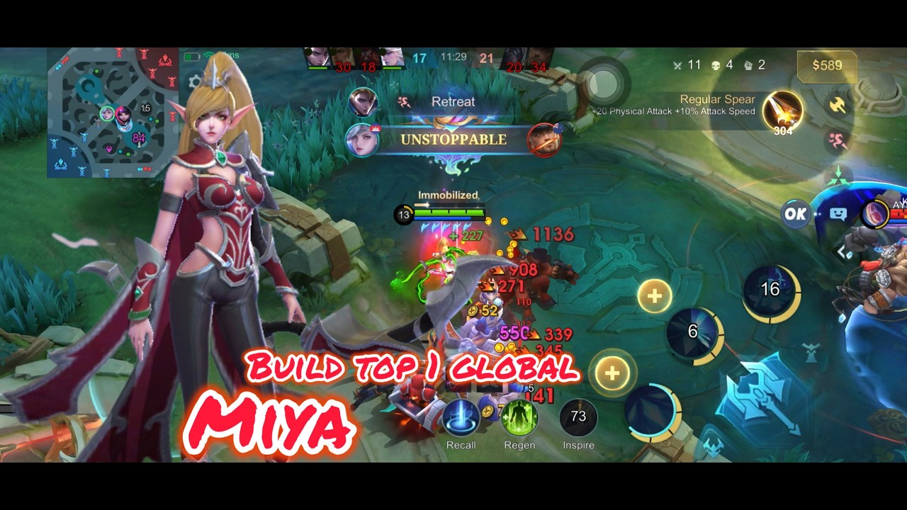 16 KILLS INSANE EPIC COMEBACK MIYA 🔥 LATE GAME MONSTER GOLD LANE BUILD ~ MLBB