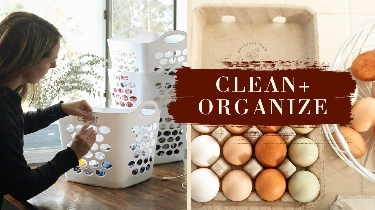 Clean & Organize with me ft Laundry Organization with Cricut